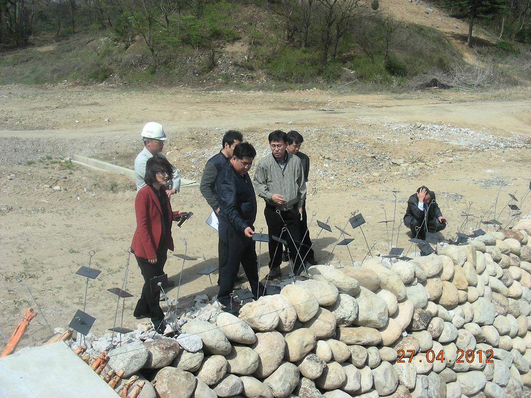 민락2지구내 하천 제방공사 관련 민원현장 확인1