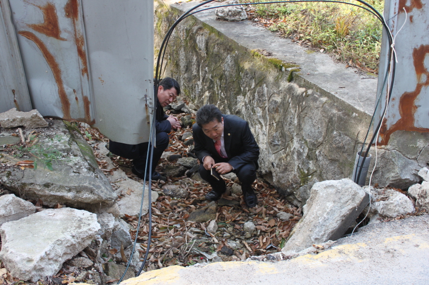 석림사 계곡 인근 주민들을 방문2