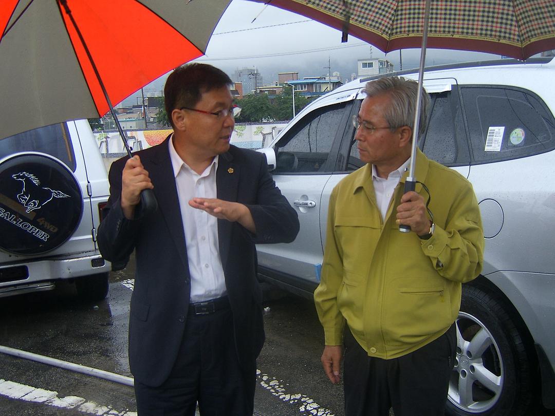 청룡부락 침수피해지역 확인3