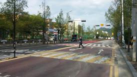 녹양중학교 앞 도로의 중앙분리대 미설치로 인한 학생들 무단행단발생  민원현장 방문