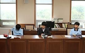 자유학기제 의회체험 프로그램 운영