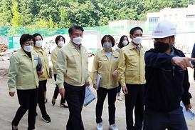 학교체육관증.개축관련 현장 확인