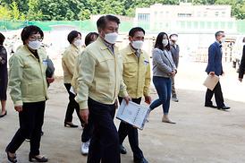학교체육관증.개축관련 현장 확인