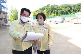 학교체육관증.개축관련 현장 확인