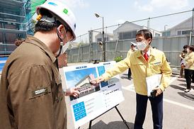 학교체육관증.개축관련 현장 확인