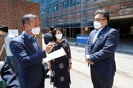 학교체육관증.개축관련 현장 확인