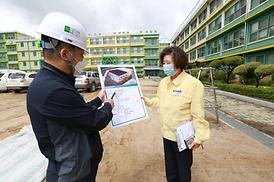 학교체육관증.개축관련 현장 확인