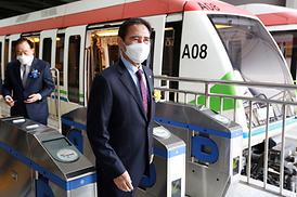 의정부경전철 차량기지 임시승강장 개통행사