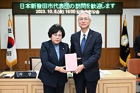 일본 시바다시 대표단 내방