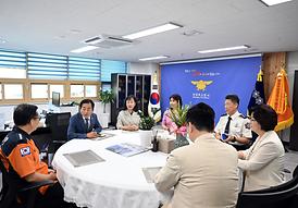 의장단 기자실 및 소방서 방문