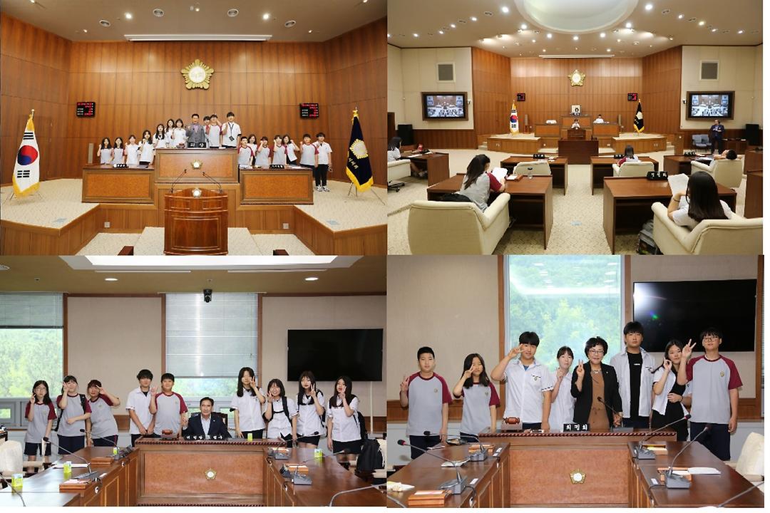 천보중학교 학생들의 의정부시의회 방문1
