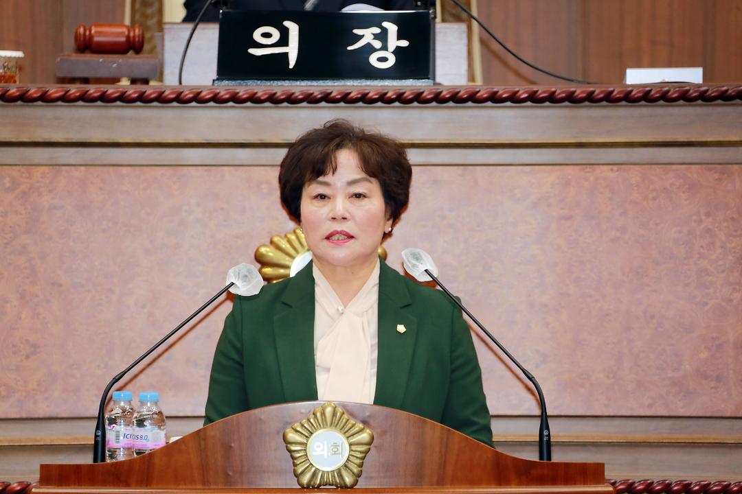 박순자의원, 제297회 임시회 제2차 본회의 5분자유벌언1