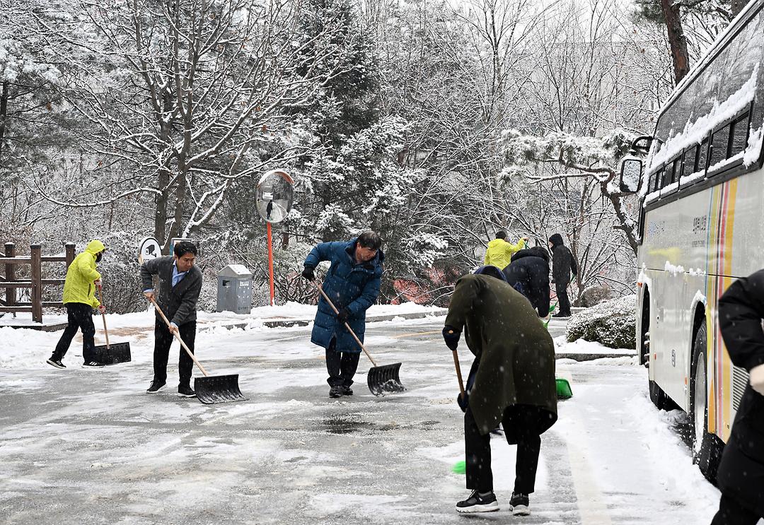의정부시의회, 한파 제설작업 동참1